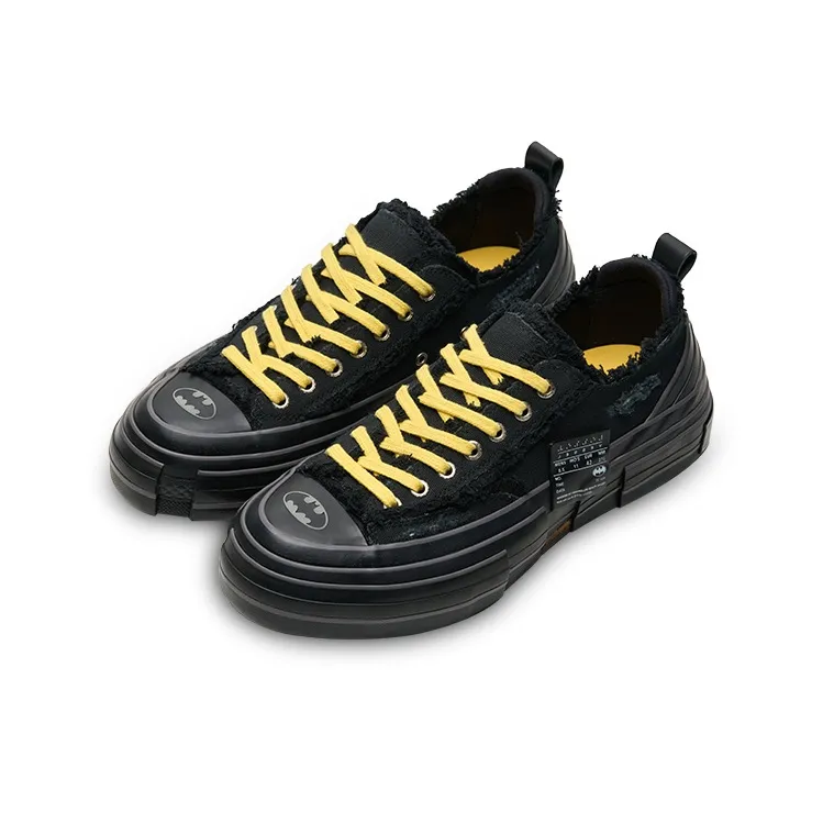 BIANFUXIA x VESSEL Wear resistant And Lightweight Low Top Canvas Shoes Unisex Black-1