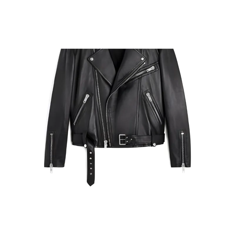 GUCCI Leather Jacket Men's Black-3
