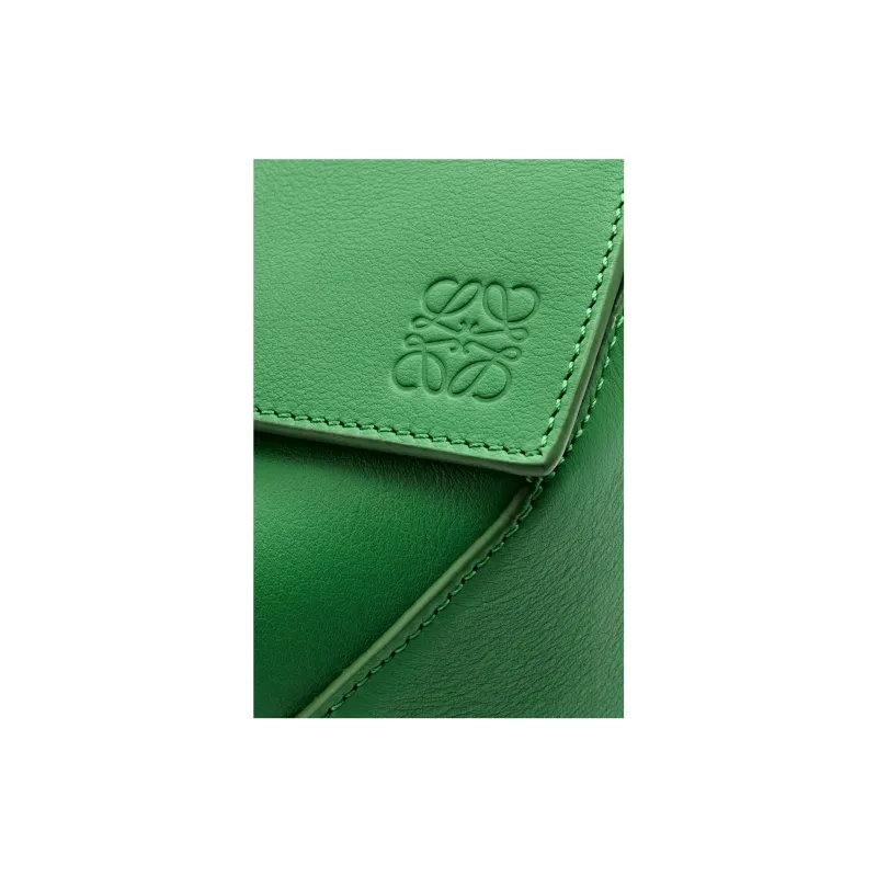 LOEWE Puzzle Calfskin Fanny Pack Small Size Men's Tropical Green-5