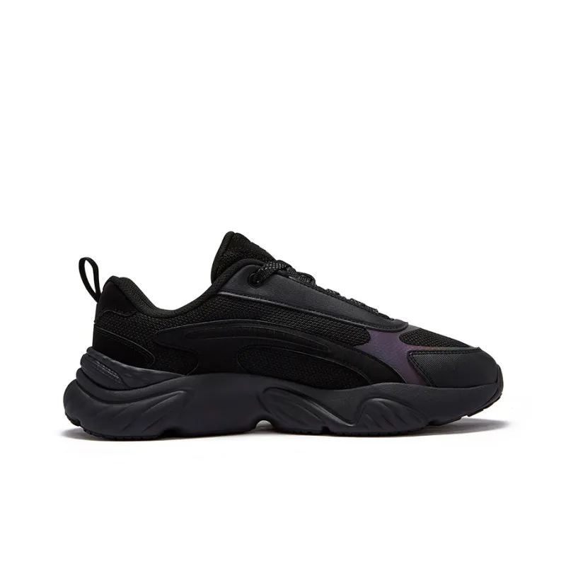 FILA FUSION Conch D Wear resistant And Lightweight Low Top Running Shoes Men's Black-1