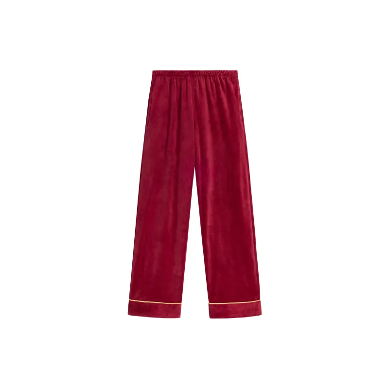 Shanghai Story Pajama Set Unisex 2 Piece Set Burgundy-7