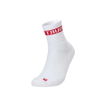 FILA Athletics Tennis Mid-Calf Socks Women's 1 Pack White Red