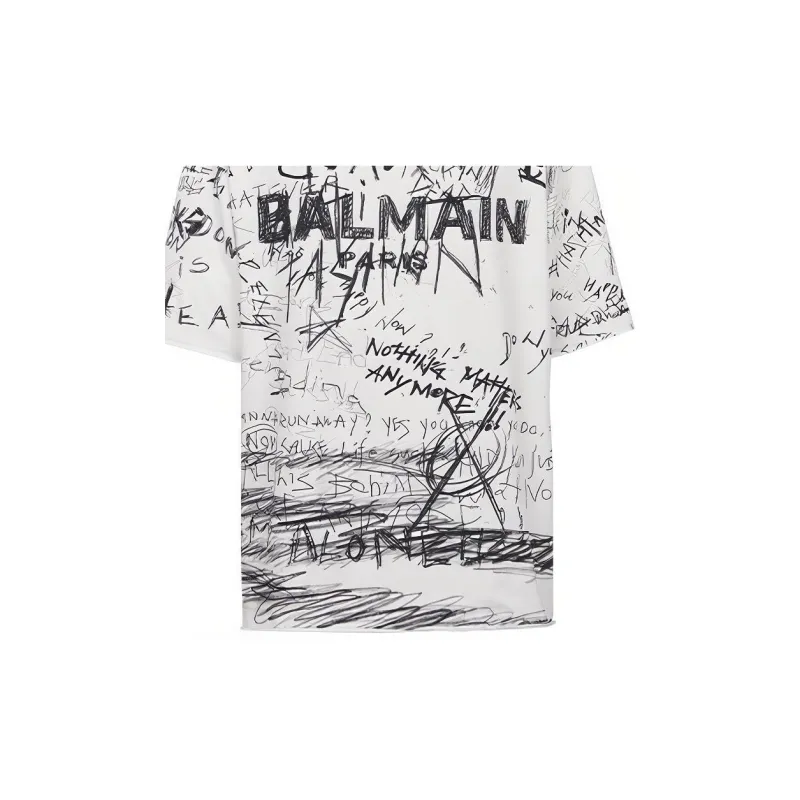BALMAIN T Shirts Men White-5