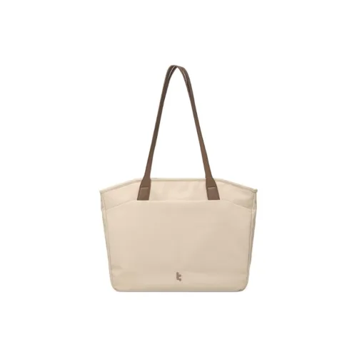 Tomtoc Polyester Tote Bag, Shopping Bag, Shoulder Bag Women's Ink Black/Elegant Apricot