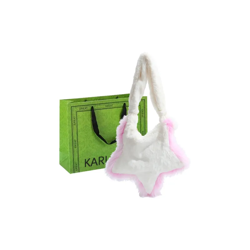 KARUISHA Plush Crossbody Bag Women's Yellow/Rose Red/Pink/White-6