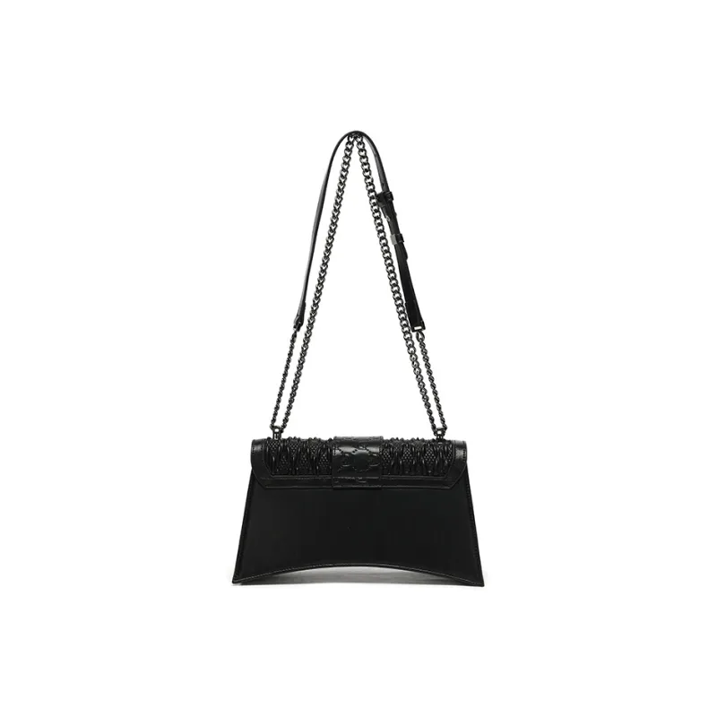 SEPTWOLVES PU Hourglass Bag, Crossbody Bag, Shoulder Bag Regular Women's Black-4
