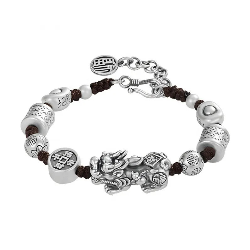 Golden Linmen S999 Fine Silver Pure Silver Bracelets Unisex-0
