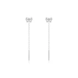 S999 Fine Silver Bowknot Drop Earrings