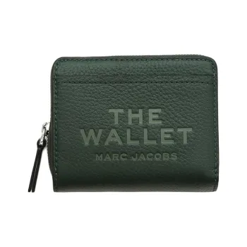 MARC JACOBS Litchi Leather Wallet Mini Women's Green
