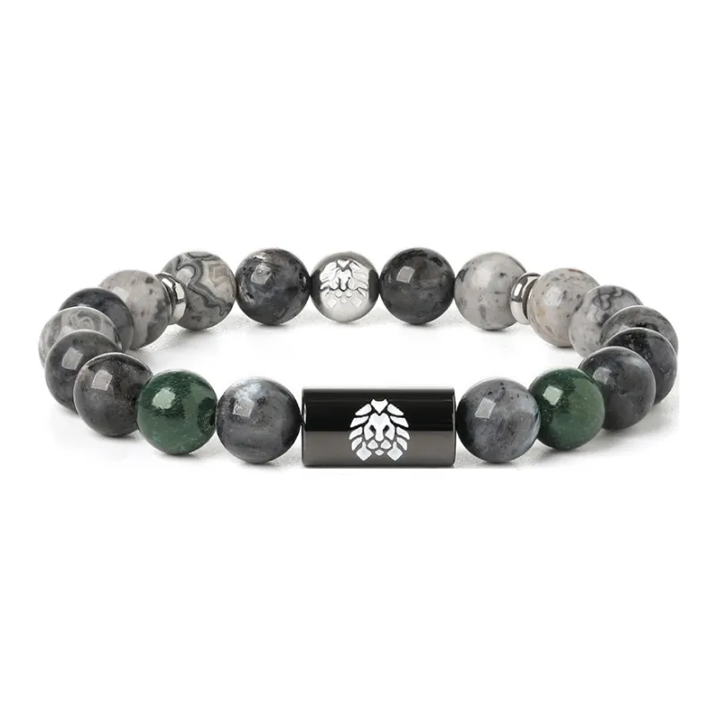 Rastaclat Map Stone Small Lion Chinese Style Beaded Bracelet Unisex-0