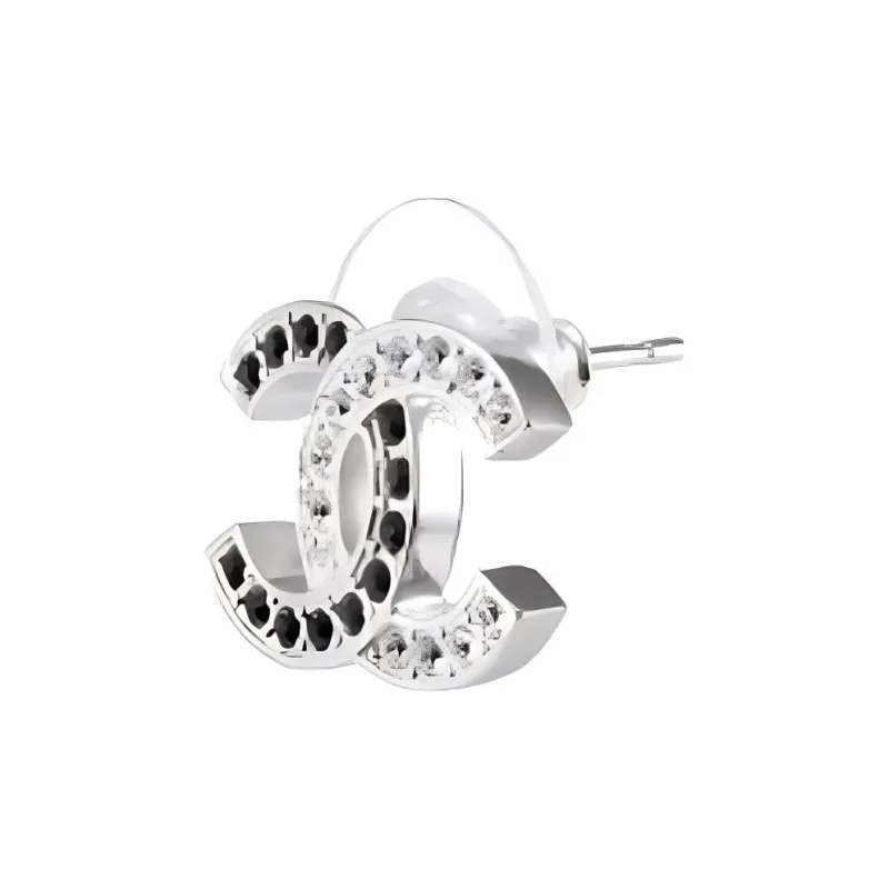 CHANEL Metal Earrings Women's Silver-1