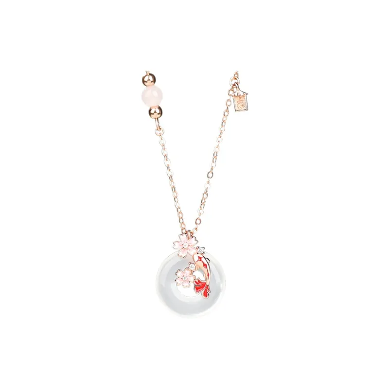 CHINA GOLD Chalcedony Necklaces Women's-0
