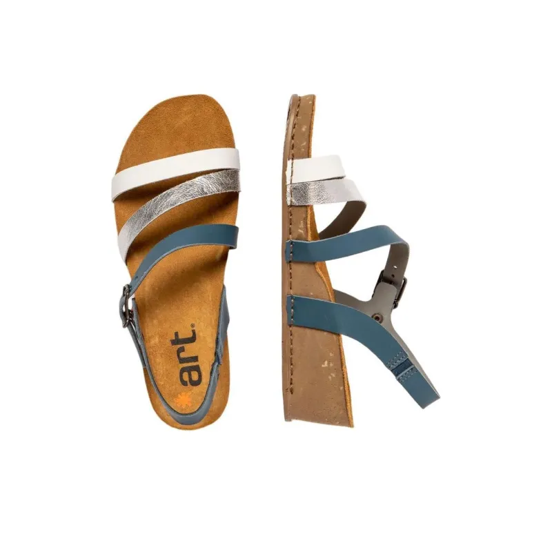Art I LIVE Strap Sandals 4.5cm Women's Silver Blue-2