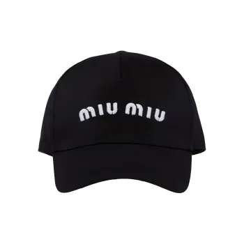 MIU MIU Drill Logo embroidered Cap