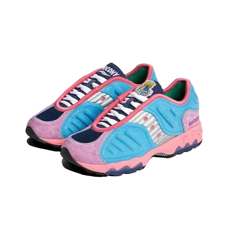 Saucony Matrix Jae Tips No Shoes In The House Blue Pink-1