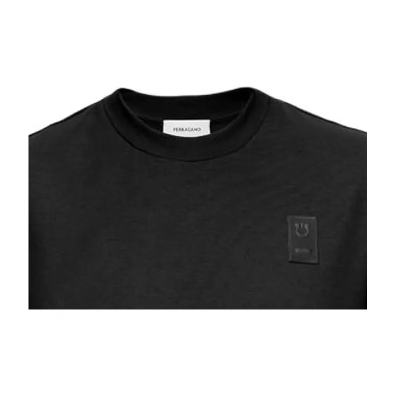 Ferragamo Logo Patch Crewneck T Shirt-3