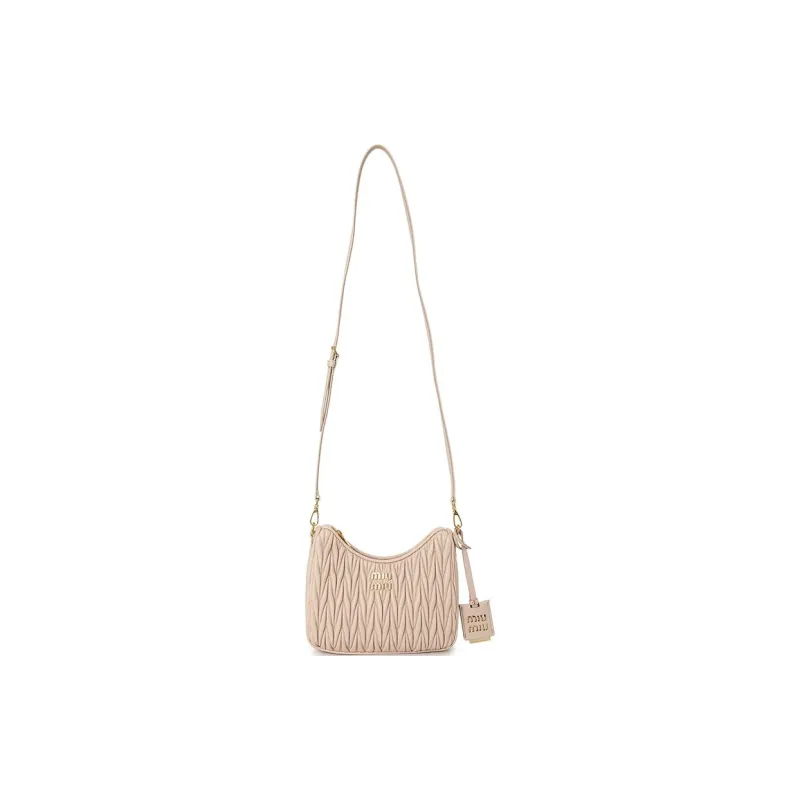MIU MIU Sheepskin Crossbody Bag Shoulder Bag Women's Nude-2