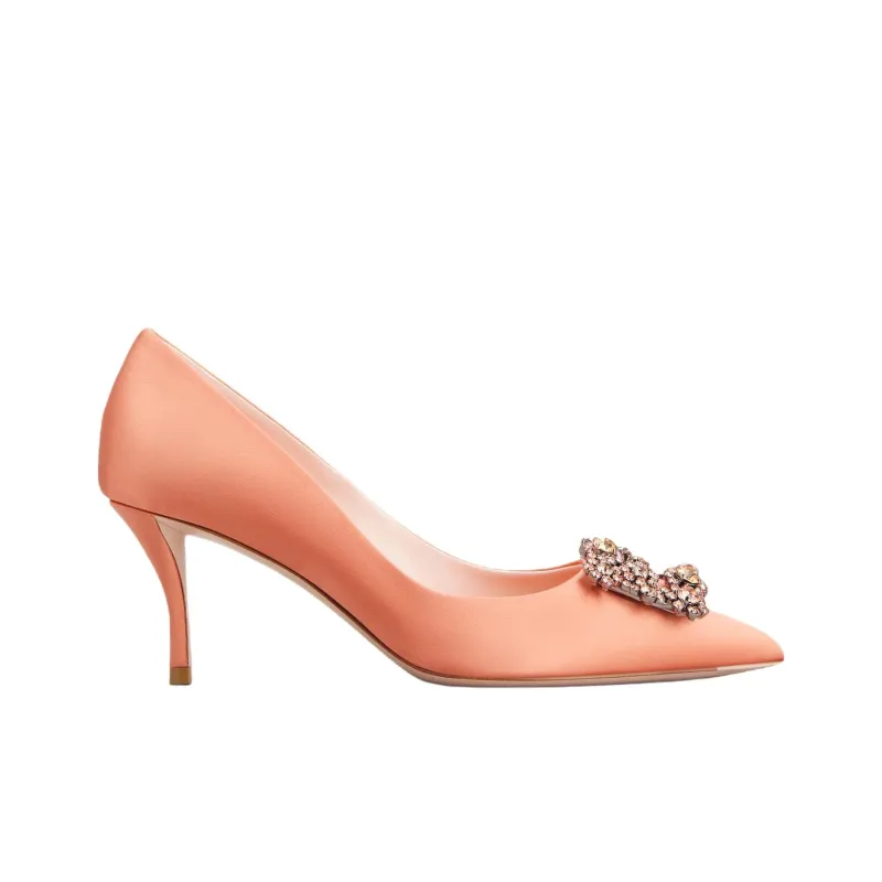 Roger Vivier Efflorescence Embellished Pointed Toe Pumps-1
