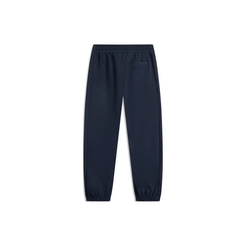 LiNing Sports Trendy Collection Sports Lifestyle Collection Knitted Sports Pants Men's Dark Marine Blue-1