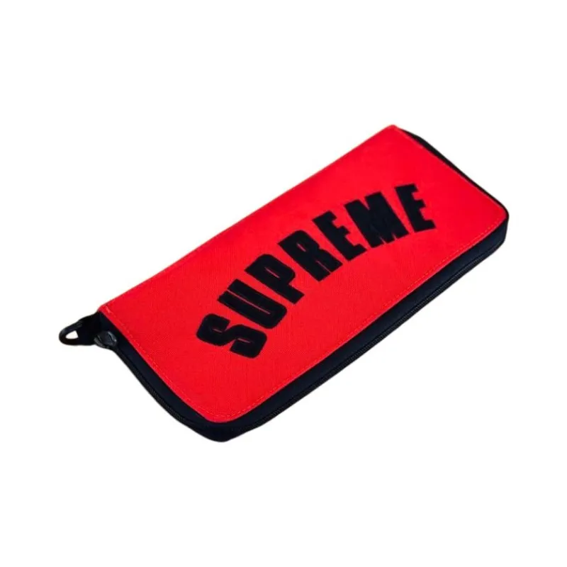 Supreme THE NORTH FACE Supreme SS19 Embroidery Makeup Bag, Wallet, Clutch Regular Unisex Red-3
