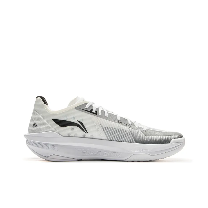 LiNing Ultra Light Cushioning, Slip Resistant, Abrasion Resistant, Rebound Grip Low Top Basketball Shoes Men's White-1