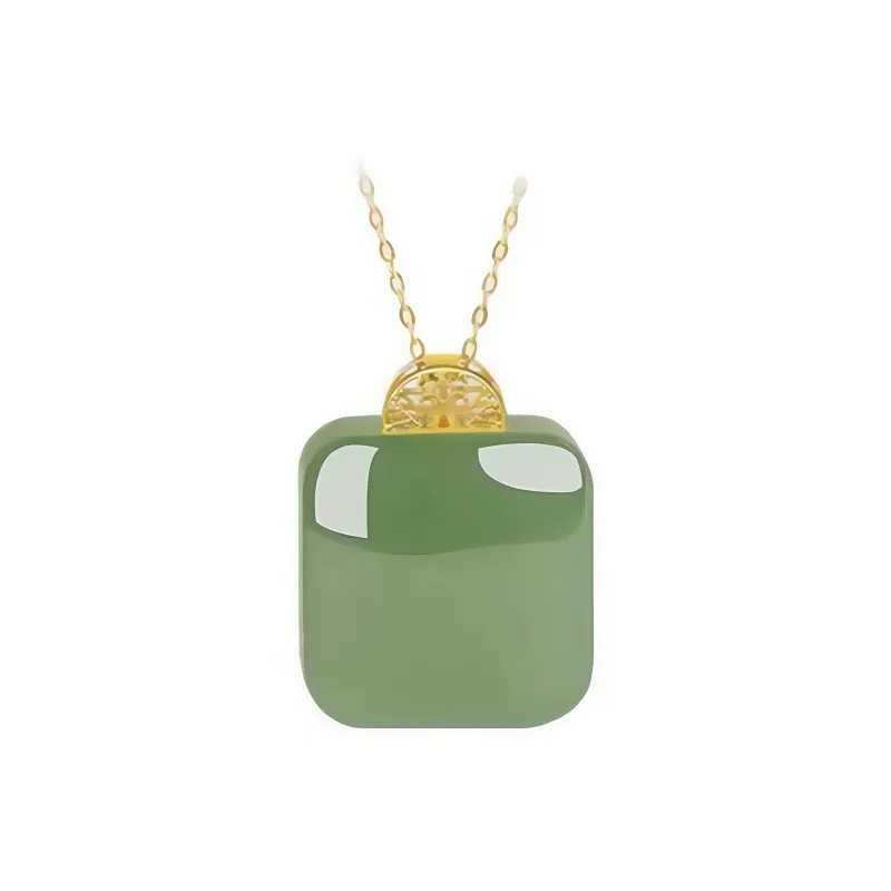 CUIYIN Hetian Jade Pendants Pale Greenish White Jade Unisex-3