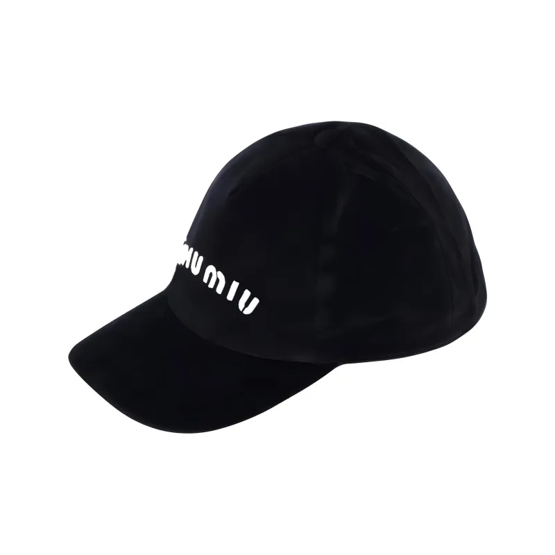MIU MIU Velvet Baseball Caps Unisex-2