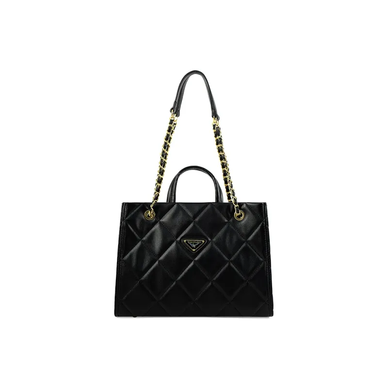 Vigno Synthetic Leather Shoulder Bag Regular Women's Black-13