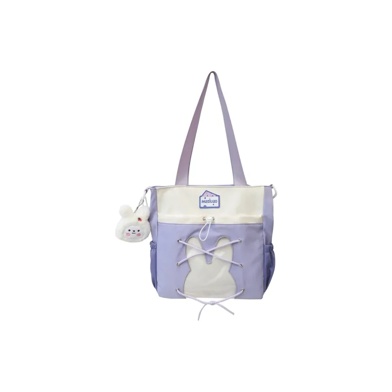 GOBLIN SHARKS 1759 Nylon Shoulder Bag Unisex Blue Black/Pink/Yellow/Purple-13
