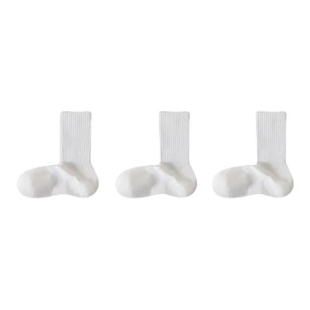 Cheemy Free Mid Calf Socks Men's 3 Pack White-0