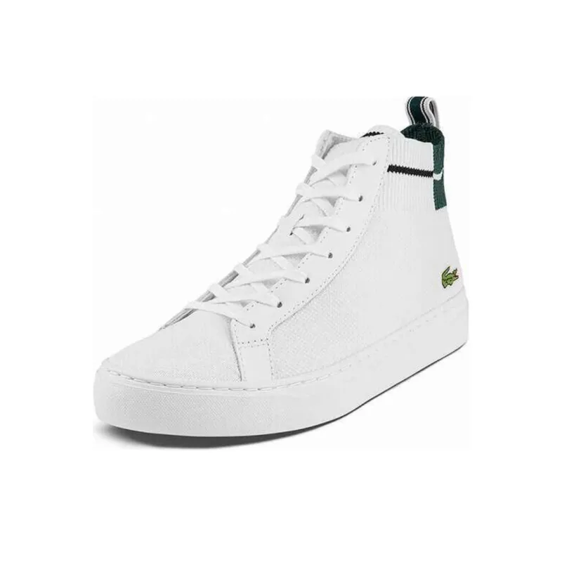 LACOSTE High Top Skateboard Shoes Men's White-1