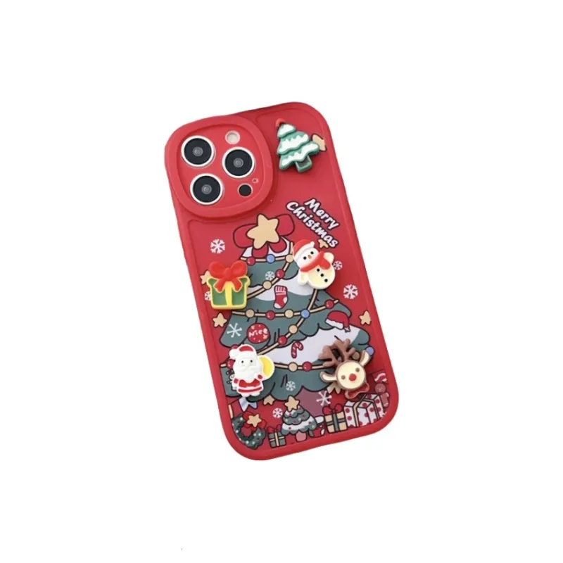 BYZ TPU Material Santa Claus Compatibility Apple 13/14/15/16 Cell Phone Protective Cases-1