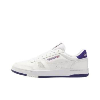 Reebok Lt Court Anti Slip Wear Resistant Low Top Skateboard Shoes Unisex White Blue