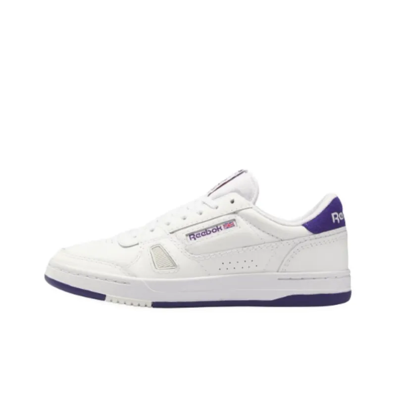 Reebok Lt Court Anti Slip Wear Resistant Low Top Skateboard Shoes Unisex White Blue-0
