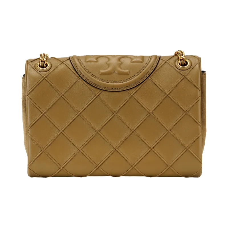 TORY BURCH Fleming Nappa Leather With Suede Trim Crossbody Bag Shoulder Bag Women's Gravel Brown-2