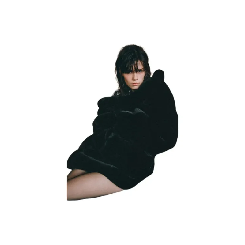 ZARA Coats Women's Black-4