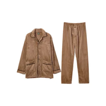 DAERLI Flannel Thickened Loungewear Set Men's