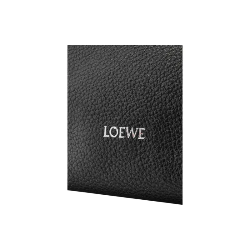 LOEWE Cubi Grained Calfskin Crossbody Bag Shoulder Bag Small Size Unisex Black-4