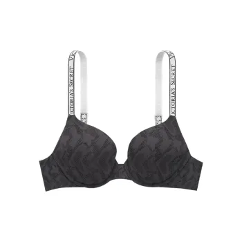 Victoria's Secret Bra Women's Black Snakeskin Print