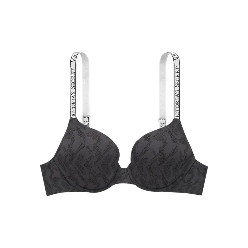 Victoria's Secret Bra Women's Black Snakeskin Print-0