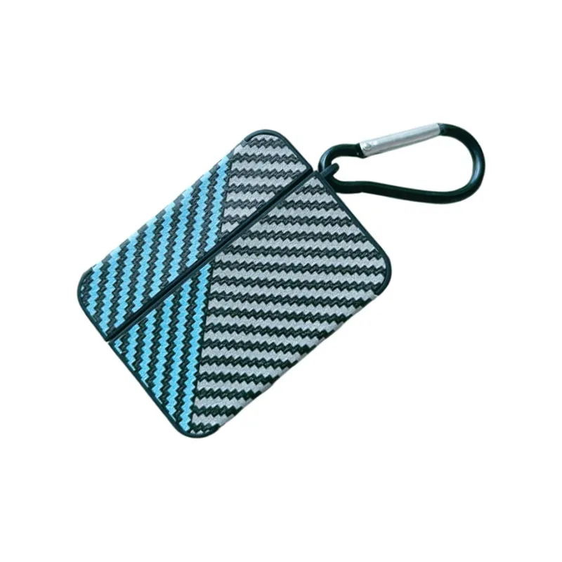 Baohuguang Compatible With AirPods 2/4/pro 2/1 TPU Square Creative Carbon Fiber Individual Niche Headphone Cases-2