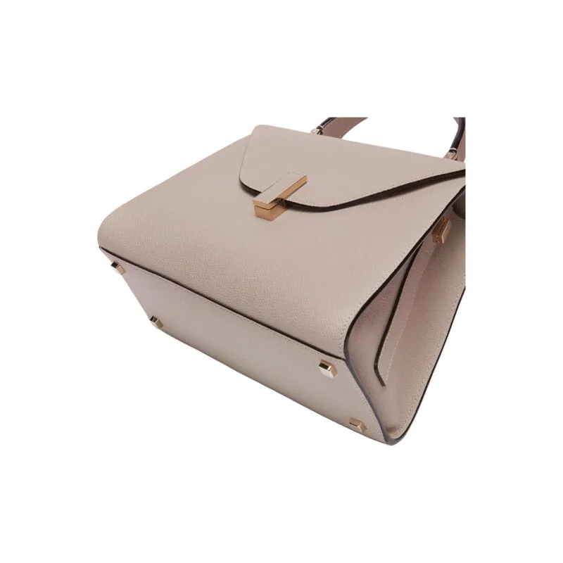 Valextra Iside Cow Leather One Shoulder Handbags Medium Size Women's Nude Pink-5