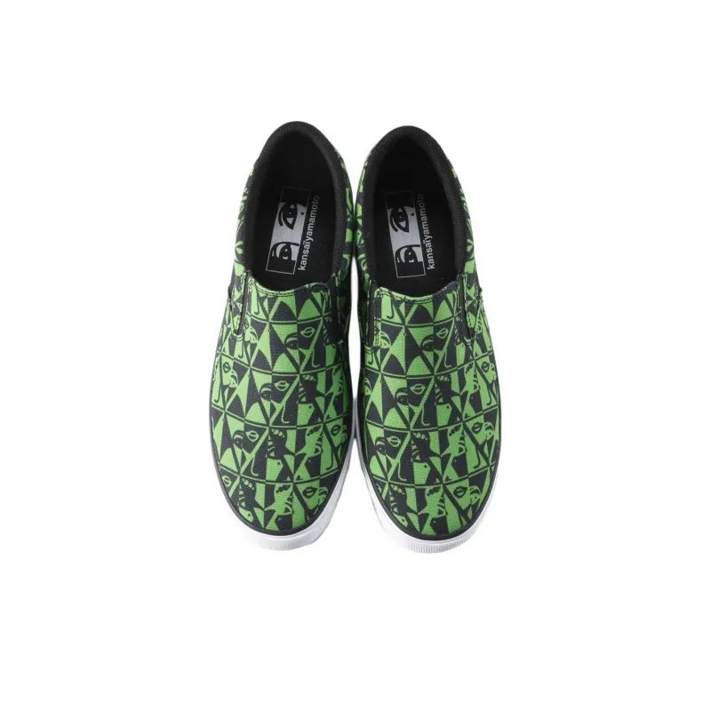 KANSAI YAMAMOTO x Skechers Anti-Slip Wear-Resistant Low-Top Casual Shoes Men's Black Green-4