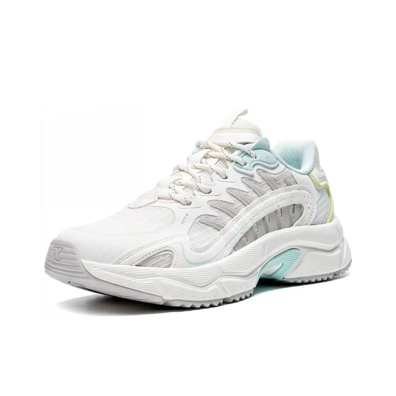 XTEP Trace 1.5 Anti Slip And Wear Resistant Breathable Low Top Running Shoes Women's Sail White-1