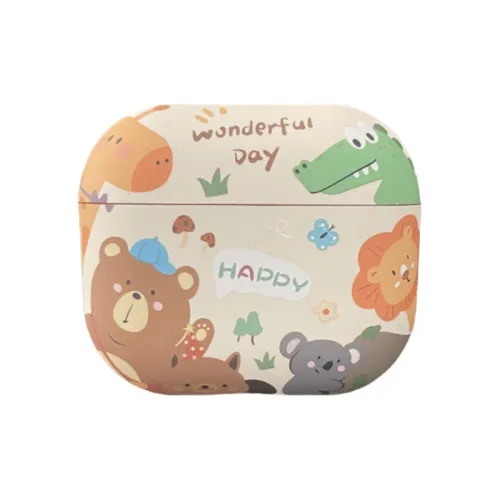 Baohuguang Compatibility With AirPods 1/4/pro 2 TPU Cartoon Cute Water Zoo 3D Effect Matte Headphone Cases
