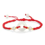 Peaceful Buckle Moist Jade Bracelet (Red)-Clear Water