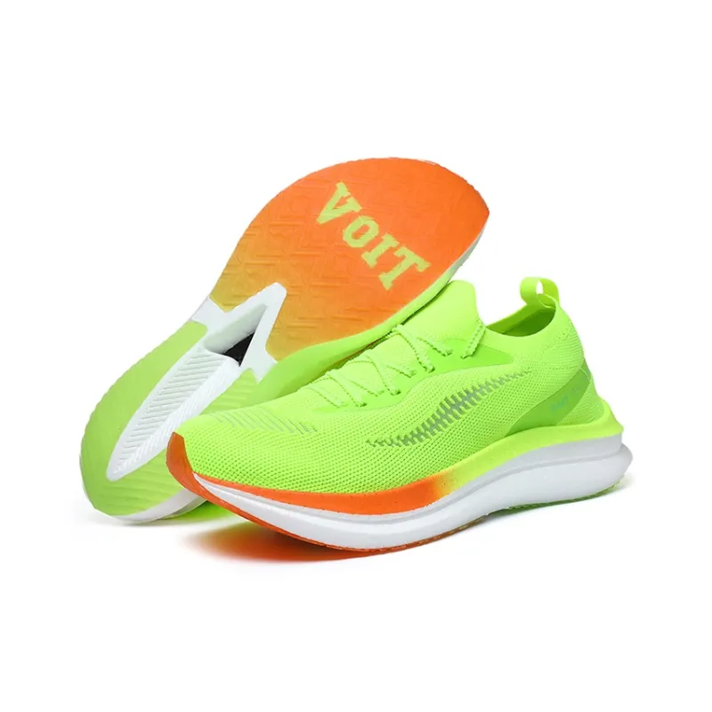 VOIT Running Shoes Unisex Low Top Neon Green-4