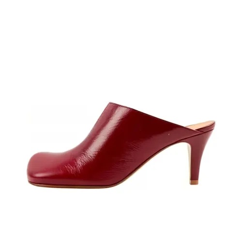 Bottega Veneta Leather Mule Red Women's