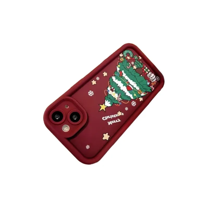 BYZ TPU Material Christmas Tree Phone Case Compatibility Apple IPhone 14/15/16 Pro Max/Plus-2