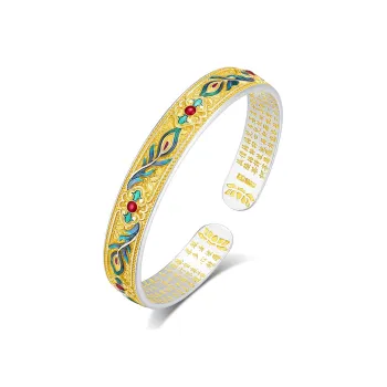 Golden Linmen 999 Fine Silver Bangles Unisex
